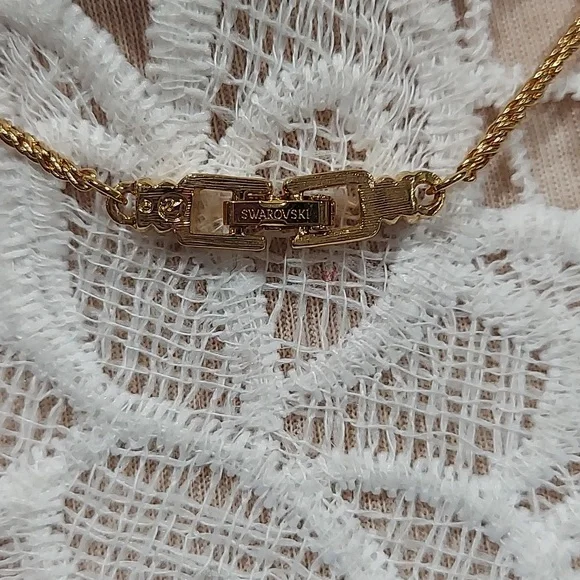 Swarovski gold tone and crystal bar necklace - Picture 3 of 3